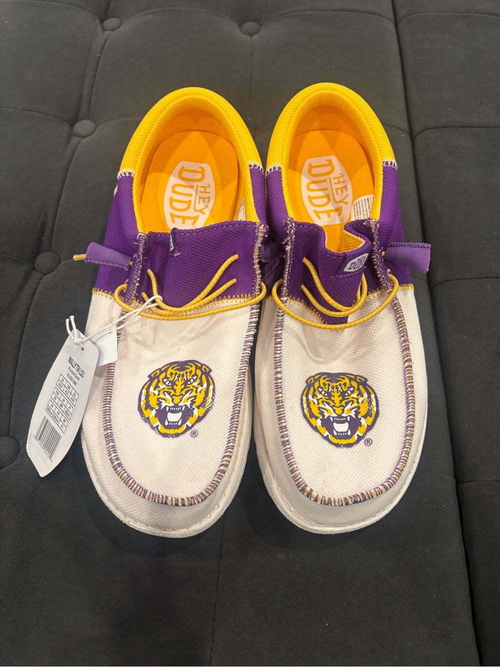 Hey Dude Canvas Slip-On Shoes in Purple & Yellow